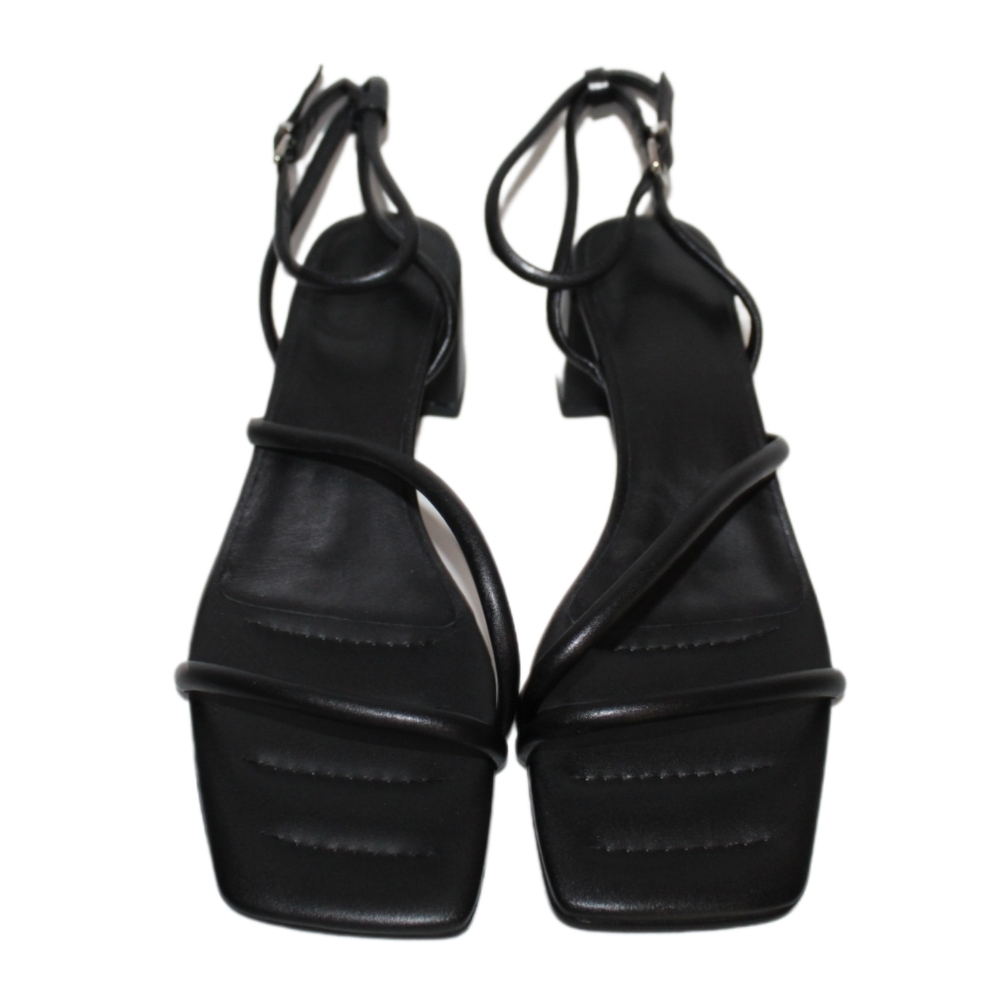 Elegant Black Strappy Heeled Sandals - Picture 6 of 16